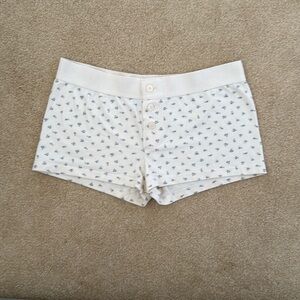 Brandy Melville Blue Floral Pajama Bottoms (One Size)